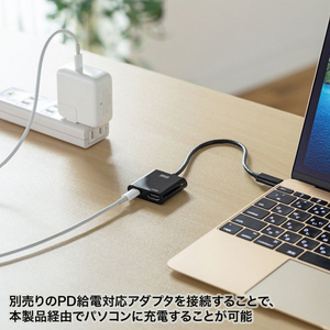 サンワサプライ USB Type-C-HDMI変換アダプタ(4K/60Hz/PD対応) AD-ALCPHDPD-イメージ10