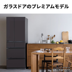 三菱 【フレンチドア】547L 6ドアノンフロン冷蔵庫 WZシリーズ 中だけひろびろ大容量 WZシリーズ グランドアンバーグレー MR-WZ55N-H-イメージ4