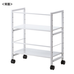 サンワサプライ 高耐荷重ワゴン（2段） ホワイト WG-207-イメージ13