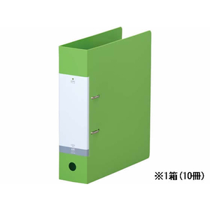 リヒトラブ D型リングファイル A4タテ 背幅74mm 黄緑 10冊 1箱(10冊) F854035-G2280-6-イメージ1