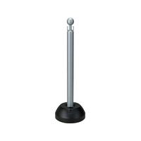 緑十字/チェーンスタンド 本体:銀 ベース:黒 CHS-4 高さ837mm FC473UJ-1064745