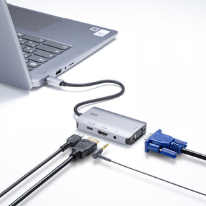 サンワサプライ USB Type C-HDMI/VGA変換アダプタ(4K/30Hz/PD対応) AD-ALCHV02-イメージ4