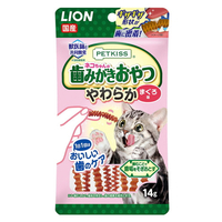 ライオン商事 PETKISS ネコちゃんの歯みがきおやつ やわらか まぐろ味 14g PETKISSﾈｺﾊﾐｶﾞｷﾔﾜﾗｶﾏｸﾞﾛ14G
