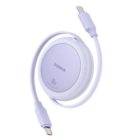 Baseus Free2Pull 巻き取り式 USB-Cケーブル 60W 1m Nebula Purple P1036450051101