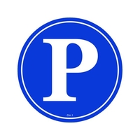 緑十字/コーンヘッド標識用ステッカー P 駐車場 CH-1S 285mmΦ FC182UF-8149351