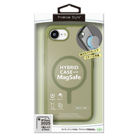 PGA iPhone 16e用MagSafe対応 ハイブリッドケース マットカーキ PG-25KMH05GR
