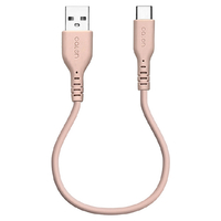 ラスタバナナ USB Type-A to USB Type-C シリコンケーブル(0．2m) calon スモーキーピンク R02CAAC3A06SPK