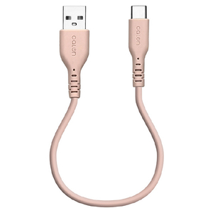 ラスタバナナ USB Type-A to USB Type-C シリコンケーブル(0．2m) calon スモーキーピンク R02CAAC3A06SPK-イメージ1