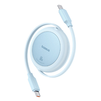 Baseus Free2Pull 巻き取り式 USB-Cケーブル 60W 1m Galaxy Blue P1036450031101