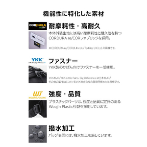 エレコム MNL CITY PACK CORDURA re/cor ブラック BM-MNLBP01NBK-イメージ8