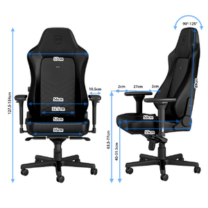 noblechairs ゲーミングチェア HERO(ヒーロー) ブラック/ホワイト NBL-HRO-PU-BPW-SGL-ED-イメージ9