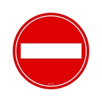 緑十字/コーンヘッド標識用ステッカー 車両進入禁止 CH-10S FC184UF-8149360