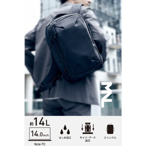 エレコム MNL CITY PACK LITE CORDURA re/cor ブラック BM-MNLBP04BK-イメージ3