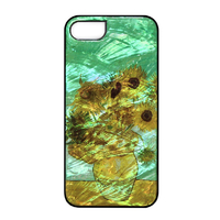 ikins iPhone SE(第3世代)/SE(第2世代)/8/7用天然貝ケース 名画シリーズ ひまわり I22749ISE3