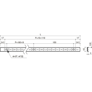 エスコ 900mm 棚柱・棚受・ビスセット ステンレス製 FCJ656H-EA976GB-6-イメージ6