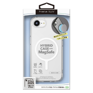 PGA iPhone 16e用MagSafe対応 ハイブリッドケース クリア PG-25KMH07CL-イメージ1