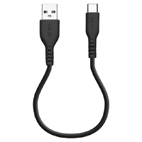 ラスタバナナ USB Type-A to USB Type-C シリコンケーブル(0．2m) calon チャコールグレー R02CAAC3A06CGRY