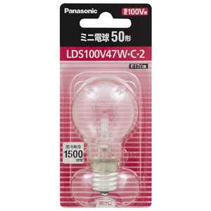 パナソニック ミニ電球 E17口金 全光束580lm 47W クリア相当 LDS100V47WC2 パナソニック ミニ電球 E17口金 全光束580lm 47W クリア相当 LDS100V47WC2