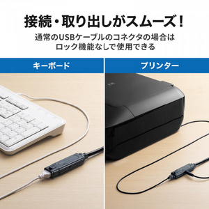 サンワサプライ USB3．2アクティブリピーターケーブル(抜け止めロック機構付き) 15m KB-USB-RLK315-イメージ17