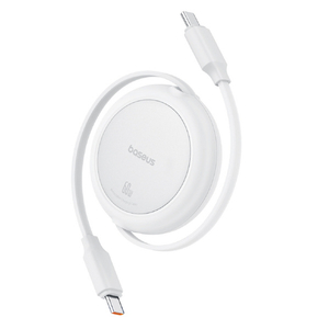Baseus Free2Pull 巻き取り式 USB-Cケーブル 60W 1m Moon White P1036450021101-イメージ1