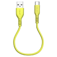 ラスタバナナ USB Type-A to USB Type-C シリコンケーブル(0．2m) calon ライムイエロー R02CAAC3A06LY