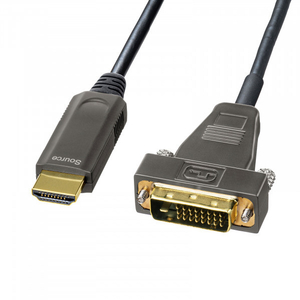 サンワサプライ HDMI-DVI AOC(光ファイバ)ケーブル 10m KM-HD21-FB100-イメージ1