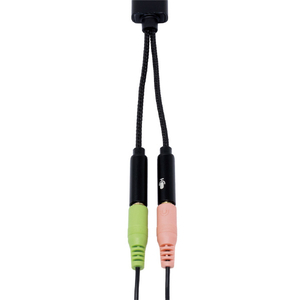 アイネックス USBオーディオ変換ケーブル ヘッドフォン+マイク用 ブラック ADV-128-イメージ2