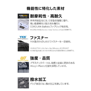 エレコム MNL CITY PACK LITE CORDURA Ballistic ブラック BM-MNLBP05BK-イメージ10