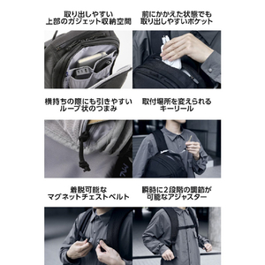 エレコム MNL CITY PACK LITE CORDURA Ballistic ブラック BM-MNLBP05BK-イメージ8