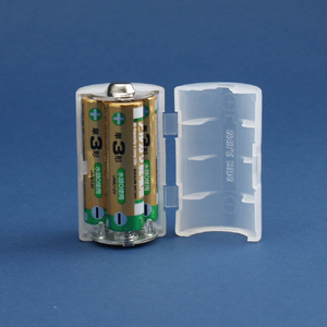 旭電機化成 単3が3個で単1電池アダプター スマイルキッズ ホワイト ADC-311-イメージ2