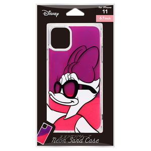 PGA iPhone 11用ネオンサンドケース Premium Style デイジーダック PG-DLQ19B13DSY-イメージ3
