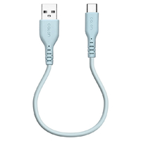 ラスタバナナ USB Type-A to USB Type-C シリコンケーブル(0．2m) calon スモーキーブルー R02CAAC3A06SBL