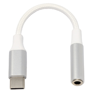 アイネックス USB-Cオーディオ変換ケーブル 4極ヘッドセット用 ホワイト ADV-129-イメージ1