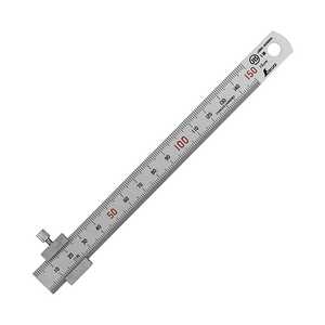 シンワ測定 直尺150mmストッパー付 76751-イメージ1