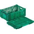 岐阜プラスチック工業 リス/RSコンテナーRS-MM44S(薄型折りたたみコンテナーワンタッチ) 緑 FC373GY-8362408