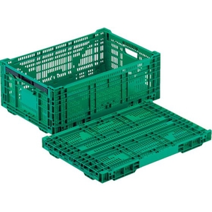 岐阜プラスチック工業 リス/RSコンテナーRS-MM44S(薄型折りたたみコンテナーワンタッチ) 緑 FC373GY-8362408-イメージ1