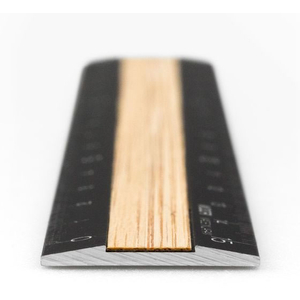 デザインフィル アルミ&ウッド定規 15cm 黒 FCU3404-42270006-イメージ3