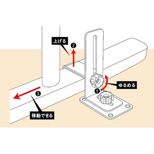 エスコ 50×70×150mm 転倒防止金具(ホワイトボード用 2個 FCJ942M-EA979CD-1-イメージ3