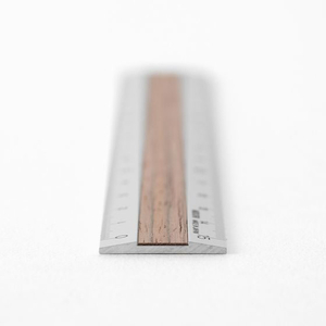 デザインフィル アルミ&ウッド定規 15cm 濃茶A FCU3405-42274006-イメージ3