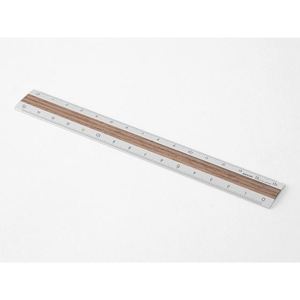 デザインフィル アルミ&ウッド定規 15cm 濃茶A FCU3405-42274006-イメージ4