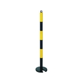 トラスコ中山 やわらかPUポール 黄・黒 128cm アンカー穴10mm付 屋内外型 601280 FC475HM-2072144