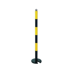 トラスコ中山 やわらかPUポール 黄・黒 128cm アンカー穴10mm付 屋内外型 601280 FC475HM-2072144-イメージ1