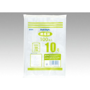 パックスタイル ポリ規格袋 025 NO.10 100枚 FC954SG-00434963-イメージ1