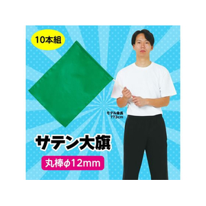 アーテック サテン大旗 φ12mm メタリックグリーン 10本組 FCE431R-18424-イメージ2