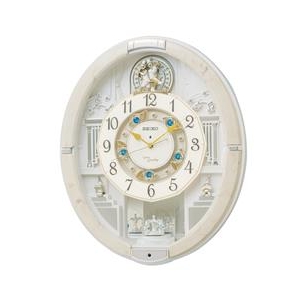 SEIKO 電波掛時計 アイボリーマーブル模様光沢仕上げ RE576A-イメージ1