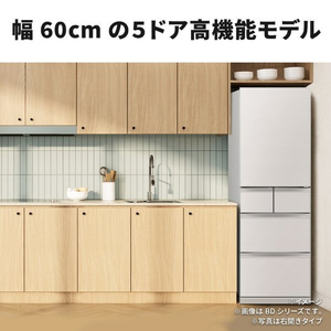 三菱 【左開き】455L 5ドアノンフロン冷蔵庫 BDシリーズ アプリ対応 BDシリーズ フラットリネンホワイト MR-BD46NL-W-イメージ4