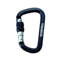 トラスコ中山 TRUSCO ネジロック付カラビナ 線径10.5 110 ブラック ブラック601102088 FC485FC-4507177