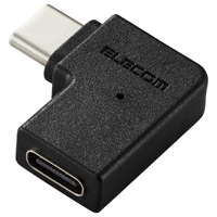 エレコム USBアダプター L字横(USB Type-C(TM)プラグ - USB Type-Cポート) ブラック AD-CFCML01BK