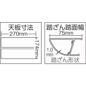 トラスコ中山 アルミ製踏台 軽作業用・脚カバー付 3段 FC641HF-2537486-イメージ2