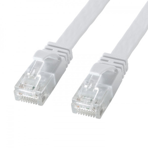 サンワサプライ株式会社 カテゴリ6AフラットLANケーブル ホワイト KB-FL6AL-30W-イメージ1